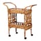 Bali & Pari Diwata Modern Bohemian Natural Brown Rattan Kitchen Cart 242-13499-ZORO - alternate 1